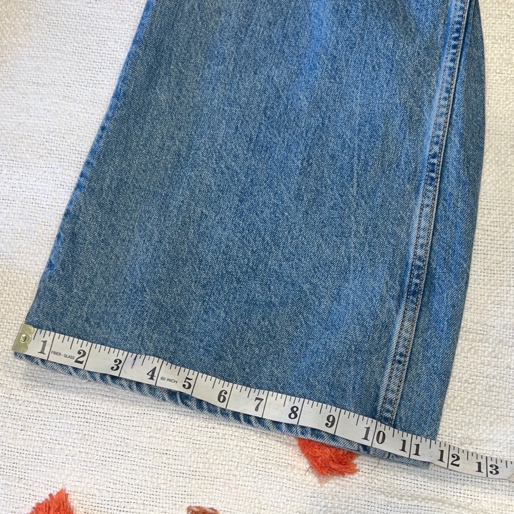 ZARA✨Cargo Jeans U.S. Women’s 6 Baggy Low Waisted Pockets Med Blue - Picture 8 of 16